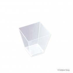 Diamond-shaped Dessert Bowl transparent PS 55x56 mm 95 cc 25 pcs/pack
